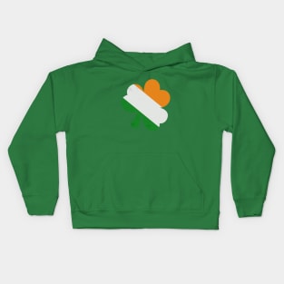 Irish Shamrock Grunge Kids Hoodie